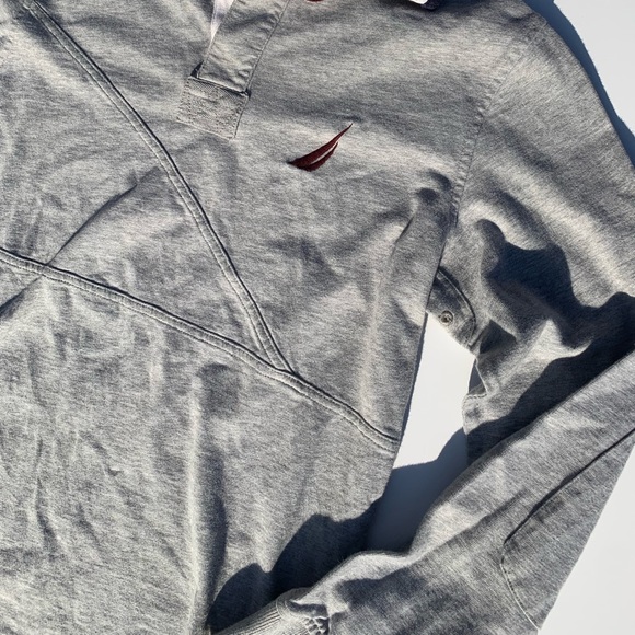 NAUTICA Preppy Gray Longsleeve Polo - XS - Picture 6 of 8